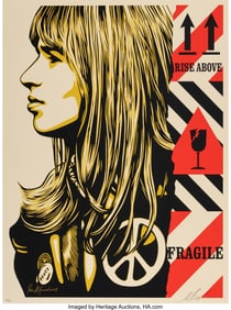 42106: Shepard Fairey (b. 1970) Fragile Peace, 2017 Scr