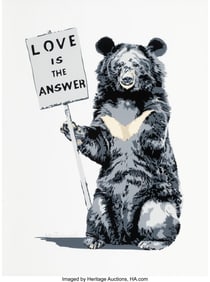 42031: Mr. Brainwash (b. 1966) Love is the Answer (Bear