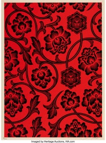 42108: Shepard Fairey (b. 1970) Flower Vine, 2017 Scree