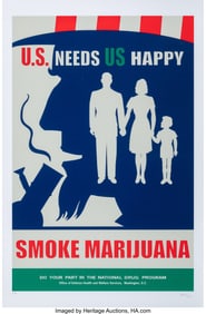 42187: Frank Kozik (1962-2023) Smoke Marijuana, 2012 Sc