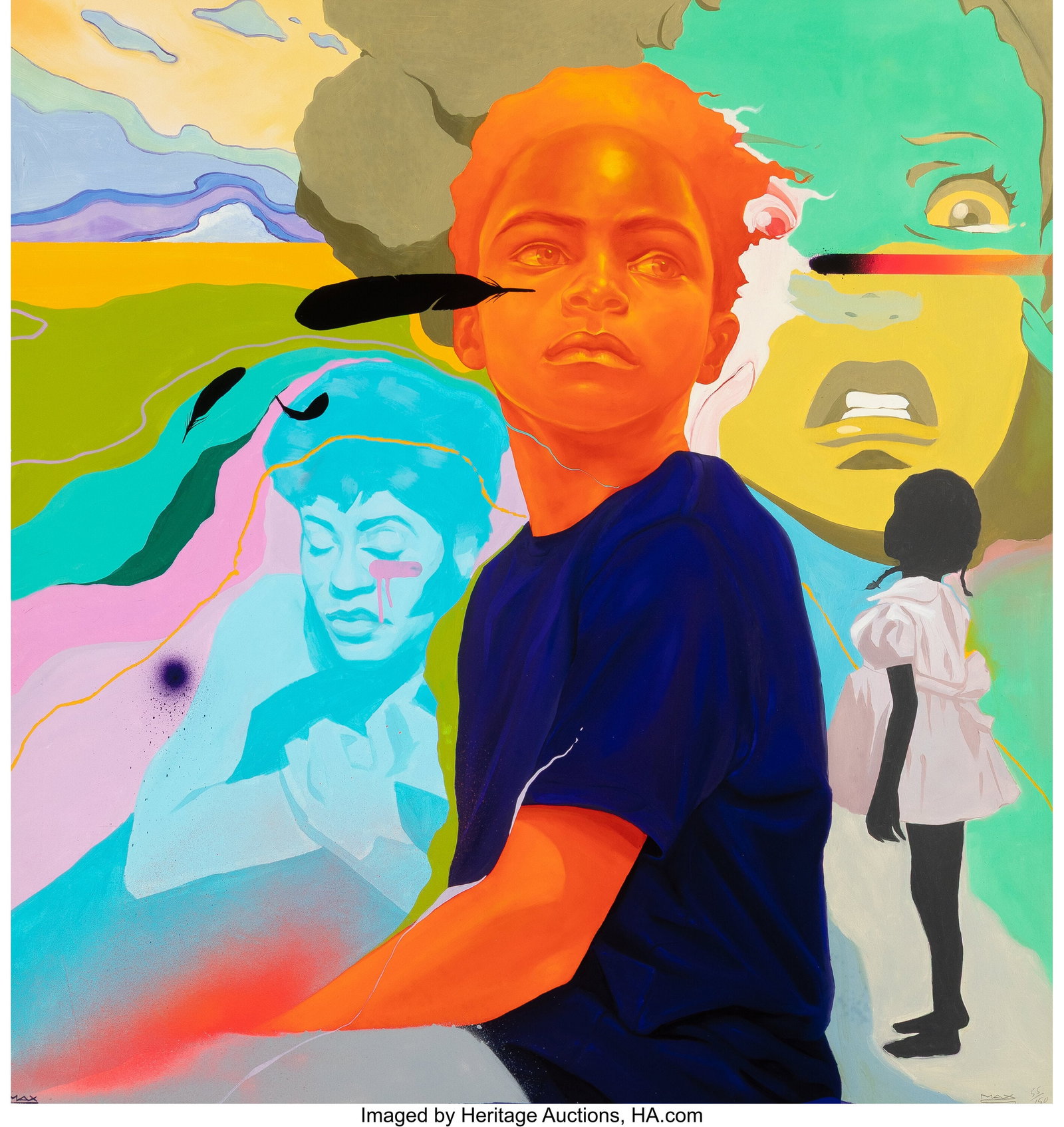Max Sansing (20th Century) Rapture, 2021 Giclée: Max Sansing (20th Century) Rapture, 2021 Giclée print in colors on wove paper 24 x 25 inches (61.0 x 63.5 cm) (sheet) Ed. 55/150 Sig