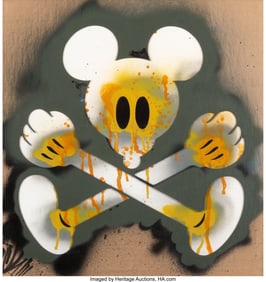 42283: OG Slick (b. 1967) Untitled Spray paint and sten