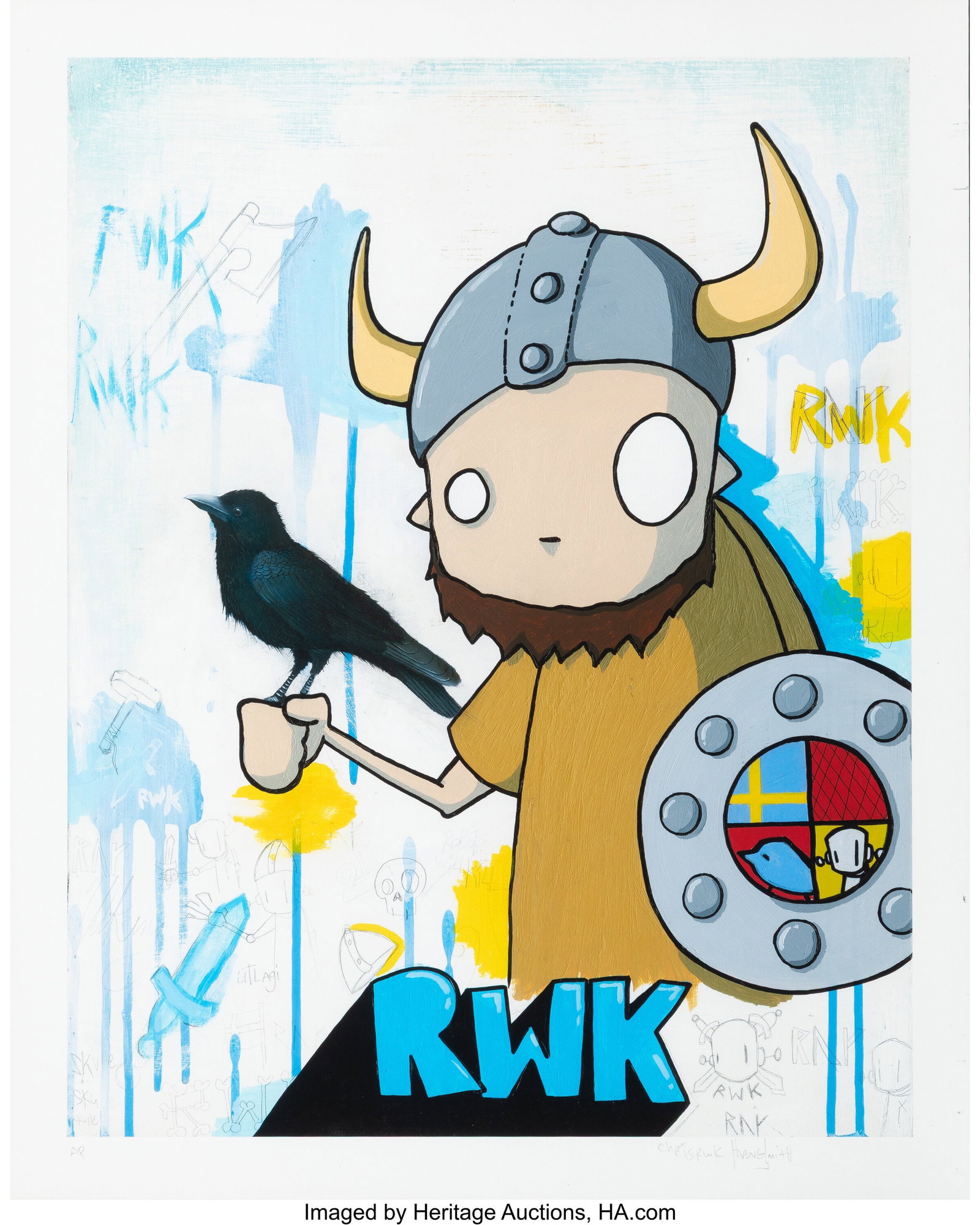 Chris RWK (20th Century) Robots Will Kill, 2013 : Chris RWK (20th Century) Robots Will Kill, 2013 Archival pigment print on Museum Natural White Fine Art Paper 16 x 20 inches (40.6 x 50.8 cm) (sheet) 