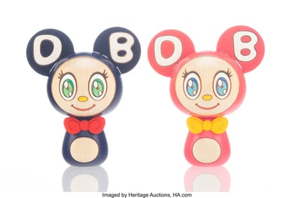 42218: Takashi Murakami (b. 1962) DOB Kokeshi Dolls Set