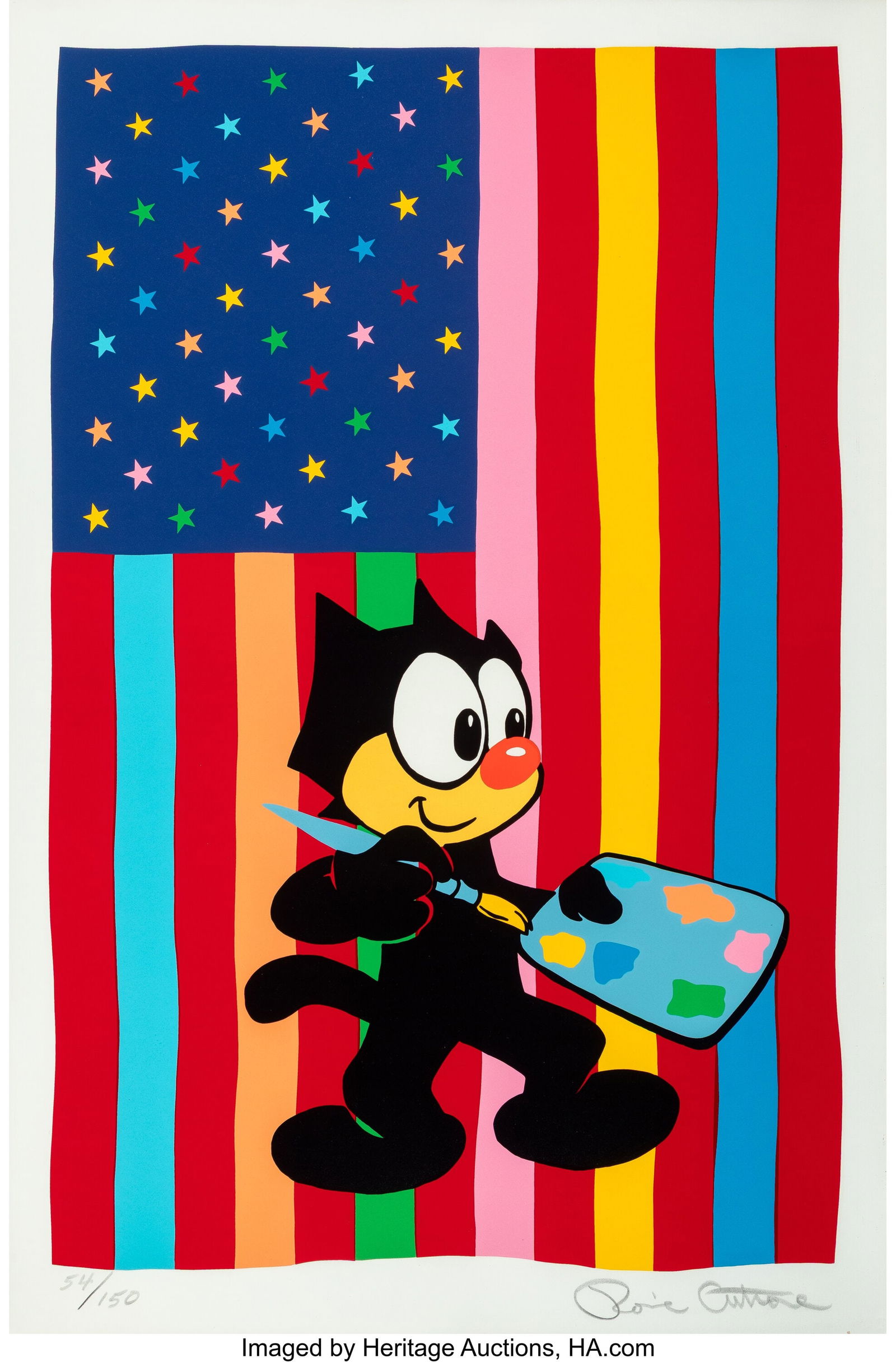 ロニー·カトローン　ronnie cutrone 版画　FelixTheCat Ronnie Cutrone Felix The Cat Print