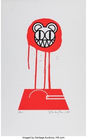 42076: Stanley Donwood (b. 1968) Bear Over a Swimming P