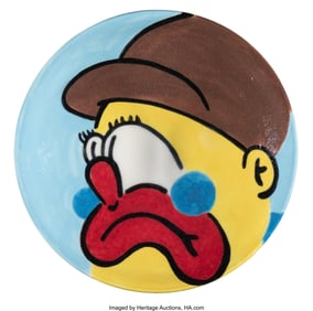 42233: Olaolu Slawn (b. 2000) Dish, 2025 Hand-painted c