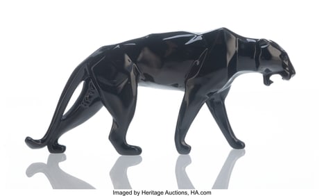 42236: Richard Orlinski (b. 1966) Black Panther Painted
