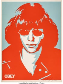 43004: Shepard Fairey (b. 1970) Ramone Poster, 2002 Scr