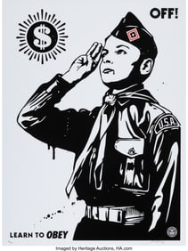 43079: Shepard Fairey (b. 1970) Learn to Obey, 2014 Scr