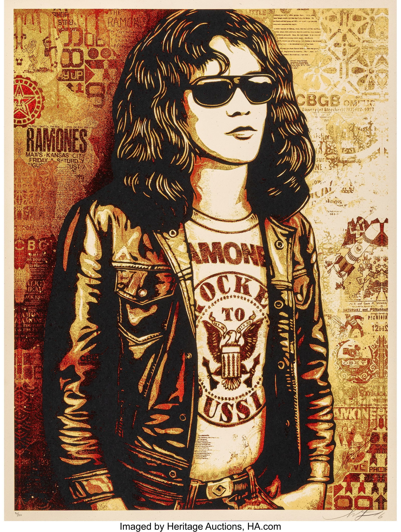 Shepard Fairey (b. 1970) Tommy Ramone (Red), 201 (1 of 2)