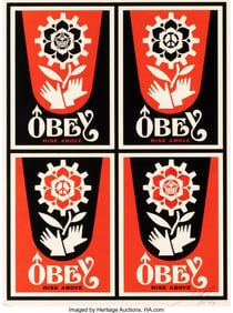 43020: Shepard Fairey (b. 1970) Rise Above Stamp, 2006