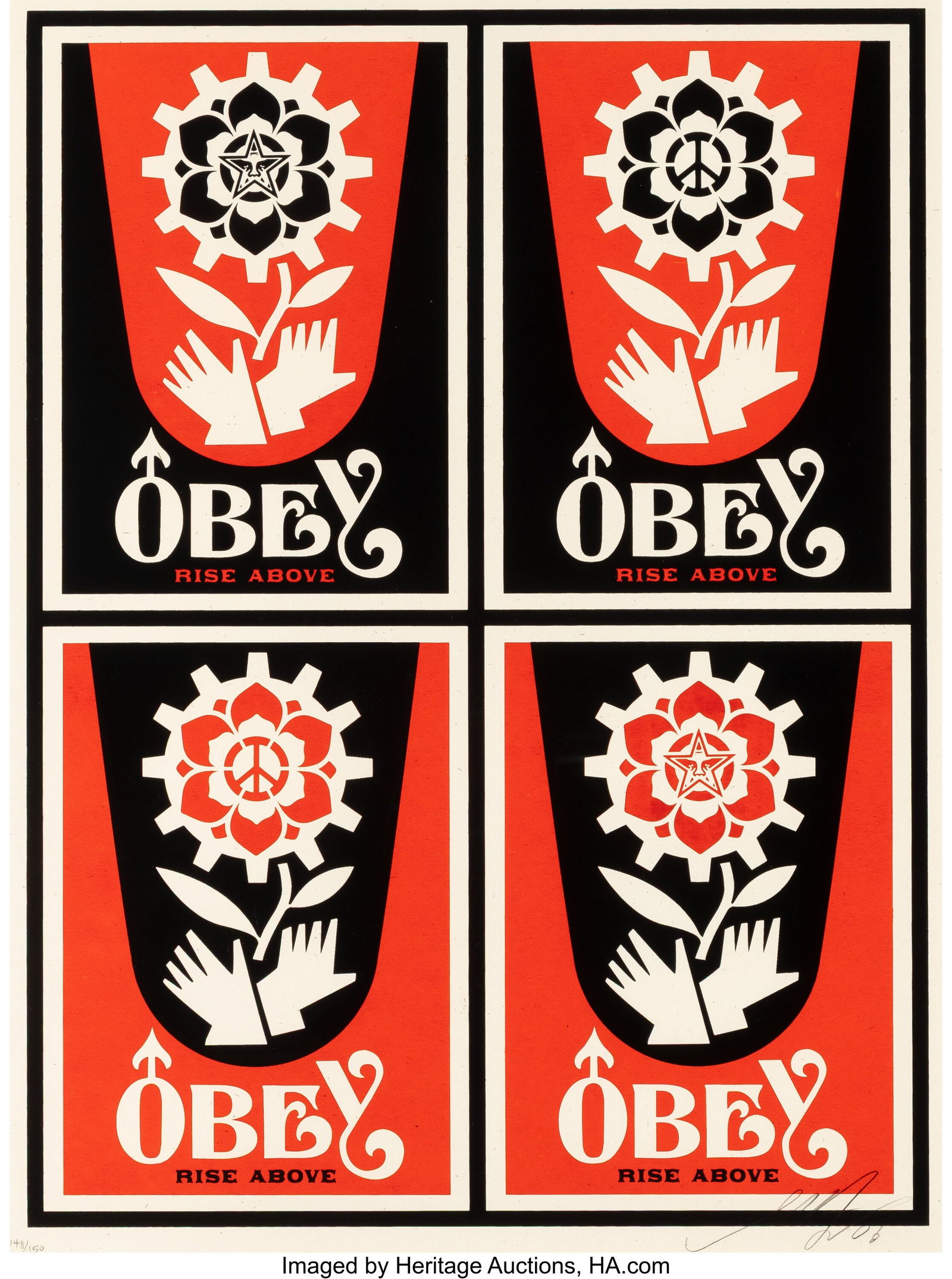 Shepard Fairey (b. 1970) Rise Above Stamp, 2006 (1 of 2)
