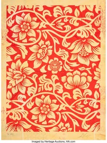 43097: Shepard Fairey (b. 1970) Floral Takeover 1, 2017