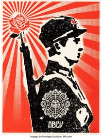 43026: Shepard Fairey (b. 1970) Rose Soldier, 2006 Scre