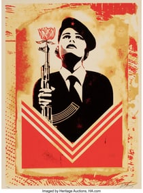 43101: Shepard Fairey (b. 1970) Peace Guard 2 Stencil (