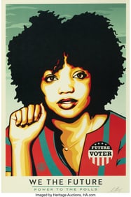 43104: Shepard Fairey (b. 1970) Power to the Polls, fro