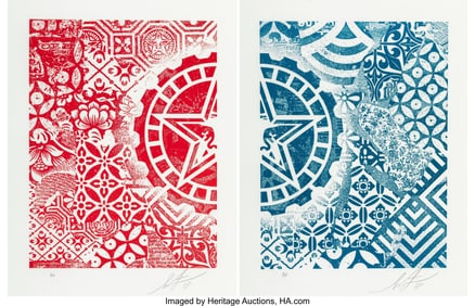 43106: Shepard Fairey X Hublot Star Gear (diptych), 201