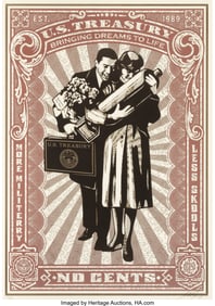 43029: Shepard Fairey (b. 1970) Proud Parents, 2007 Scr