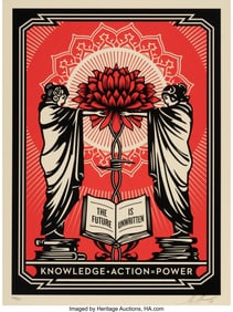 43109: Shepard Fairey (b, 1970) Knowledge and Action, 2