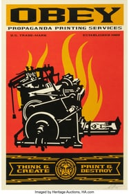 43112: Shepard Fairey (b. 1970) Print And Destroy, 2019