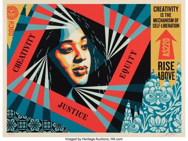 43113: Shepard Fairey (b. 1970) Creativity, Equity, Jus