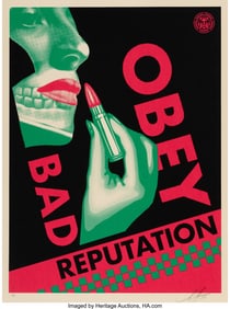 43114: Shepard Fairey (b. 1970) Bad Reputation (Black),