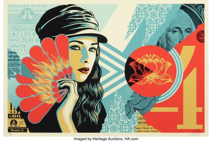 43117: Shepard Fairey (b. 1970) Fan the Flames, 2019 Sc