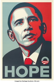 43033: Shepard Fairey (b. 1970) Hope, 2008 Offset litho