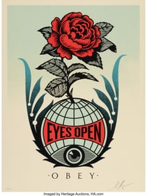 43122: Shepard Fairey (b. 1970) Eyes Open, 2020 Screenp