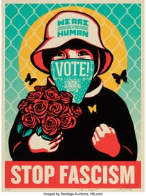 43123: Shepard Fairey X Ernesto Yerena Vote! Stop Fasci