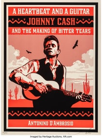 43038: Shepard Fairey (b. 1970) A Heartbeat And A Guita