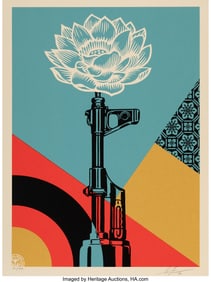 43127: Shepard Fairey (b. 1970) AK-47 Lotus, 2020 Scree