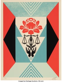 43131: Shepard Fairey (b. 1970) Cultivate Justice (Blue