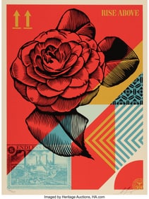43133: Shepard Fairey (b. 1970) Rise Above Flower, 2021