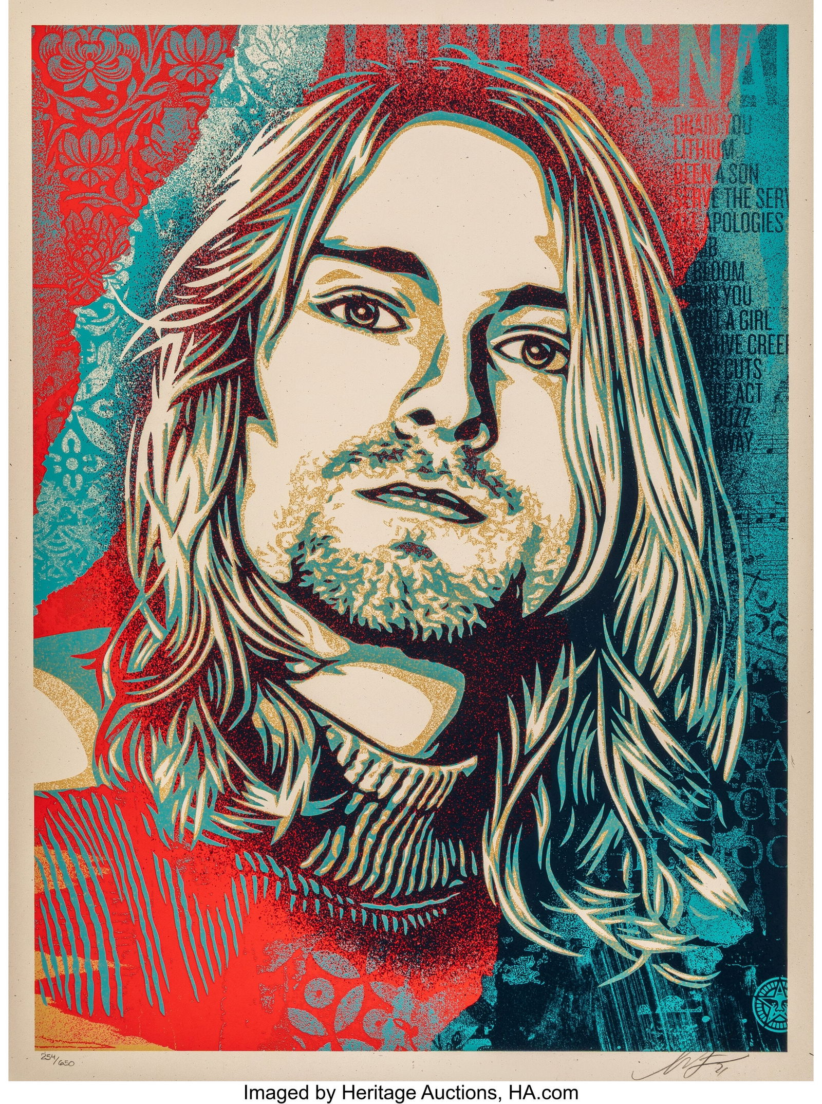 Shepard Fairey (b. 1970) Kurt Cobain - Endless N (1 of 2)