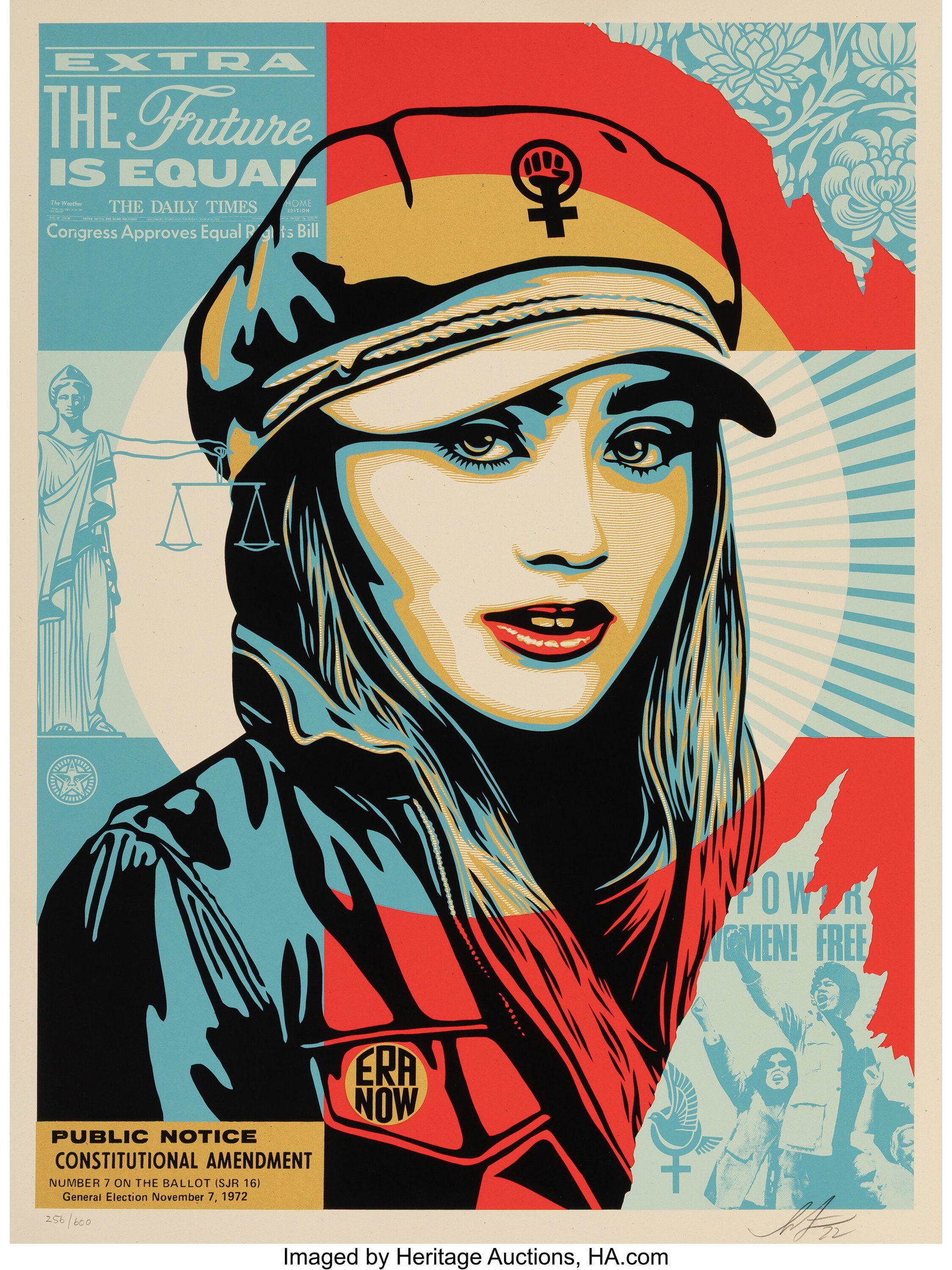 Shepard Fairey (b. 1970) The Future Is Equal, 20: Shepard Fairey (b. 1970) The Future Is Equal, 2022 Screenprint in colors on Cream Speckletone paper 24 x 18 inches (61.0 x 45.7 cm) (sheet) Ed&