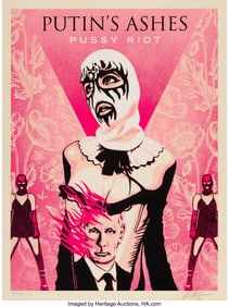 43143: Shepard Fairey (b. 1970) Putin's Ashes (Pussy Ri
