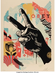 43144: Shepard Fairey (b. 1970) Raise the Level (Peace)