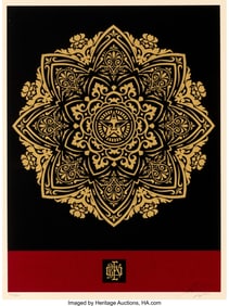 43049: Shepard Fairey (b. 1970) Mandala Ornament, 2010
