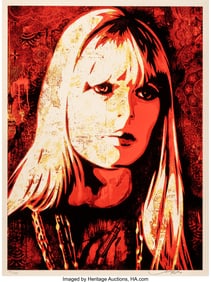 43050: Shepard Fairey (b. 1970) Nico, 2010 Screenprint