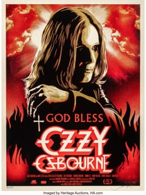 43058: Shepard Fairey (b. 1970) God Bless Ozzy Osbourne