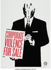 43059: Shepard Fairey (b. 1970) Corporate Violence for
