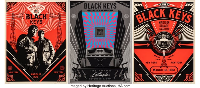 43066: Shepard Fairey (b. 1970) Black Keys concert post