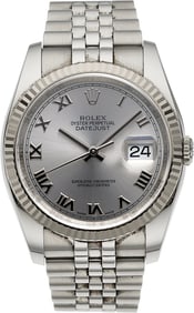 12041: Rolex Datejust Stainless Steel Wrist Watch Ref.