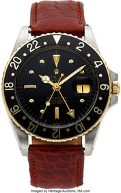 12056: Rolex Two Tone Gold GMT Case: 40mm, Stainless s