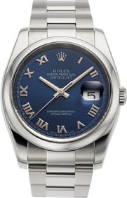 12047: Rolex Stainless Steel Datejust Wrist Watch Ref.