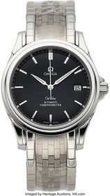 12026: Omega Steel DeVille Co-Axial Automatic Wrist Wat