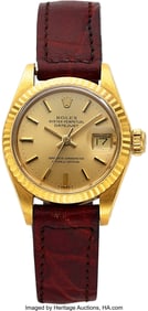 12038: Rolex 18k Yellow Gold Oyster Perpetual Datejust