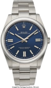 12051: Rolex Oyster Perpetual 41 Ref: 124300 Blue Cas